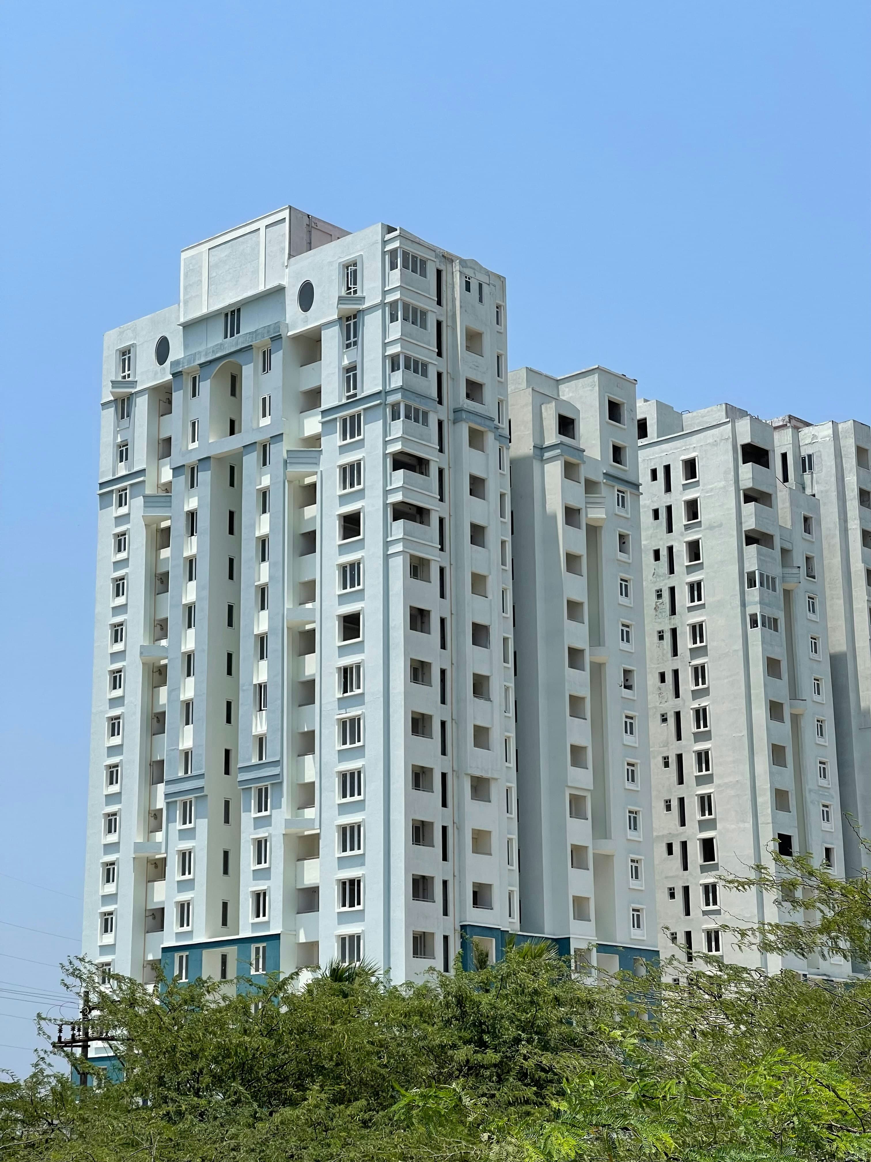 Modern apartment building